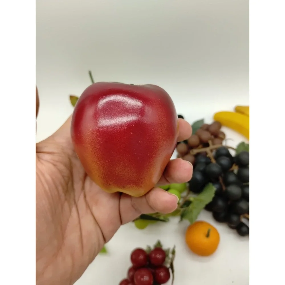 Vintage MCM Faux Fruit Realistic Plastic Rubber Artificial Lot of 13 Cherries